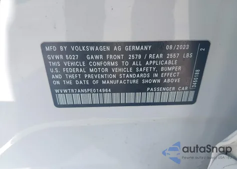 2023 Volkswagen Arteon 2.0T Sel Premium R-Line from USA, damaged, VIN WVWTR7AN5PE014964